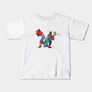 Paintball player couple, paintball player, paintball player male, paintball, sport, watercolor paintball, paintball print, female paintball Kids T-Shirt